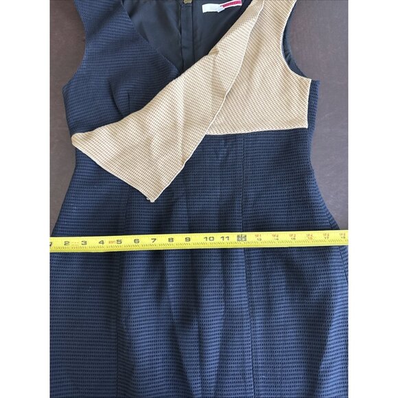Tracy Reese Womens Sleeveless Black & Tan Textured Dress Size 8 - Picture 9 of 11